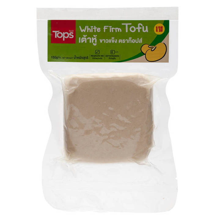 ท็อปส์เต้าหู้ขาวแข็ง 150ก Tops White Firm Tofu 150g