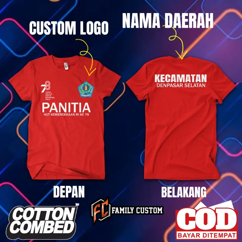 FAMILY CUSTOM KAOS 17 AGUSTUS 2023 DEWASA BISA RIQUES NAMA DAN WILAYAH   KAMPUNG - KAOS 17 AGUSTUS TERBARU - BAJU KEMERDEKAAN INDONESIA MURAH - KAOS  17 AGUSTUS COUPLE BAYAR DI TEMPAT | Lazada Indonesia