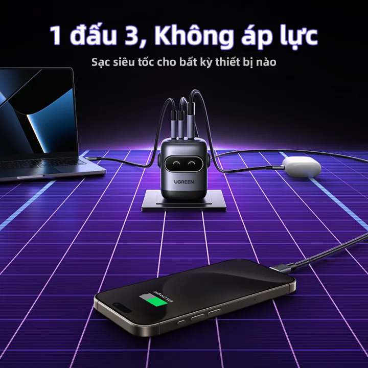 UGREEN%20Uno%20RoboGaN%2065W%2030W%20USB-C%20RG2%203-Port%20Fast%20Suitable%20for%20iPhone%2016%2015%2013%20Pro%20Max%20iPad%20Laptop%20Samsung%20S24%20Super%20Foldable%20Wall%20Charger%20Model:%2045001%20-%20Image%203