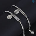 Vòng tay cặp đôi nam nữ bạc khắc tên theo yêu cầu LTD0028 - Trang Sức TNJ. 
