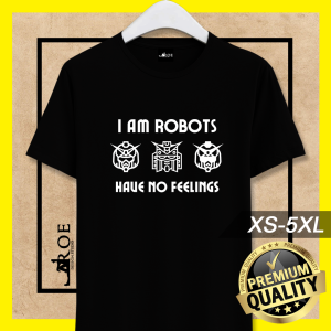 🔥 Baju Tshirt Gundam Robots No Feelings Lelaki Perempuan Man Woman + Plus Size 🔥