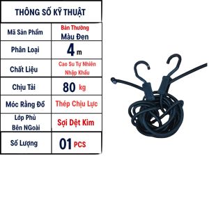 TOSHUDO -  Dây Chun  Dây Thun  Dây Chằng Đồ Lõi Thép CHịu Lực  Bọc Nhựa PP Mẫu Mới Dài 2m