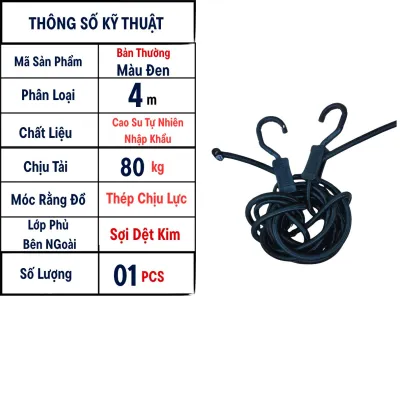 TOSHUDO - Dây Chun Dây Thun Dây Chằng Đồ Lõi Thép CHịu Lực Bọc Nhựa PP Mẫu Mới Dài 2m