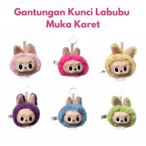 Gantungan Kunci Kepala LABUBU Macaron The Monster / Muka Karet