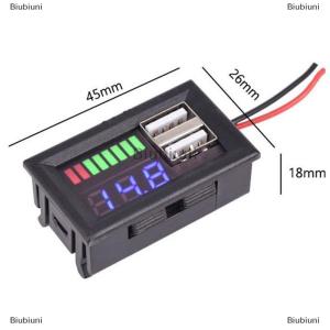[COD] Biubiuni เครื่องวัดระดับแบตเตอรี่ Car12V แรงดันไฟฟ้าและจอแสดงพลังงานของรถยนต์ดิจิตอลโวลต์มิเตอร์แบตเตอรี่ LED ไฟแสดงระดับการชาร์จแบตเตอรี่ตะกั่ว-acidlithium