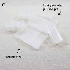 WOW Simple and Premium Organizer Pill Box Weekly Medicine Portable [PB1008]