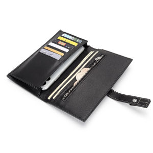 Smart King กระเป๋าสตางค์ทรงสั้นหนังวัวแท้กระเป๋าคลัตช์ผู้หญิงแฟชั่นมัลติฟังก์ชันแบบเรียบง่าย