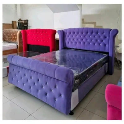 Dipan Divan Kasur Sandaran Jaguar Double Sandaran Bahan Bludru