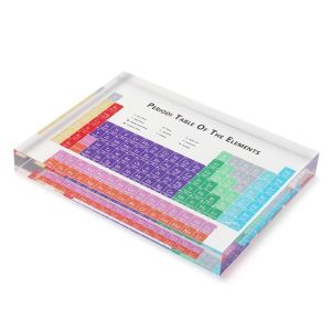 SDFBN Transparent Colorful Teaching School Supplies Students Periodic Table Letter Chemical Element Display Periodic Table Periodic Display Board Home Decoration