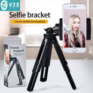 V2S ZJ-09 Universal Cellphone Tablet Holder Foldable Height Adjustable Phone tand Telescopic Tripod With Phone Holder