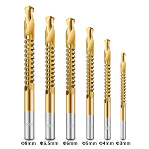 6Pcs Cobalt Drill Bits Set Spiral Metric Composite Tap Drill Bit Tap Twist Drill Bit Wood Drill For Cutting Drilling