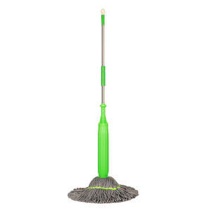 2 In 1 Bamboo Fiber Self Twisting Rotating Mop Self Squeeze Mop 1 Second Dehydration Self Wringing Mop Household