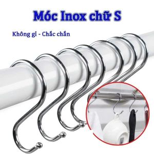 Móc Treo Chữ S Inox Đa Năng – Bộ 10 Cái – Không Gỉ Chắc Chắn Treo Bếp Nhà Tắm Tủ Quần Áo Tiện Lợi