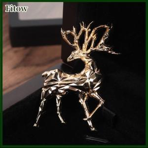 Fitow Exquisite Cute Christmas Deer Animal Brooch Clothing Versatile Accessories