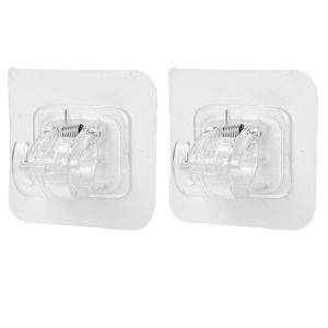 BUY 1 TAKE 1 Curtain Rod Shelf Bracket / Nail-Free Adjustable Holders / Self Adhesive Wall Hooks