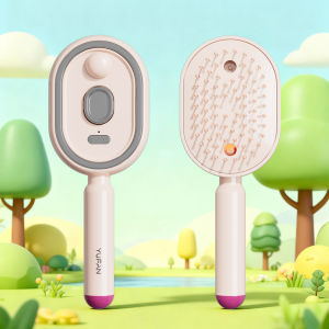 Electric Spray & Massage Hair Brush 2026 Electric Steaming Massage Hair Care Brush Rechargeable Detangling Electric Steam Brushs for Hair for Reduce Frizz Nourishes Hairs Anti-Static (Pink)