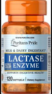 Puritans Pride Lactase Enzyme 125 mg / 120 Softgels / Item #004932