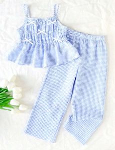 DD..KPC Summer Ribbon Top and Pants Girl Toddler Set Terno Coordinates - super ganda - fabric from abroad - cotton fabric - timeless piece - casual office or party - classic piece - super kapal ng tela - hindi kayo magsisi Our aim is to produce qu