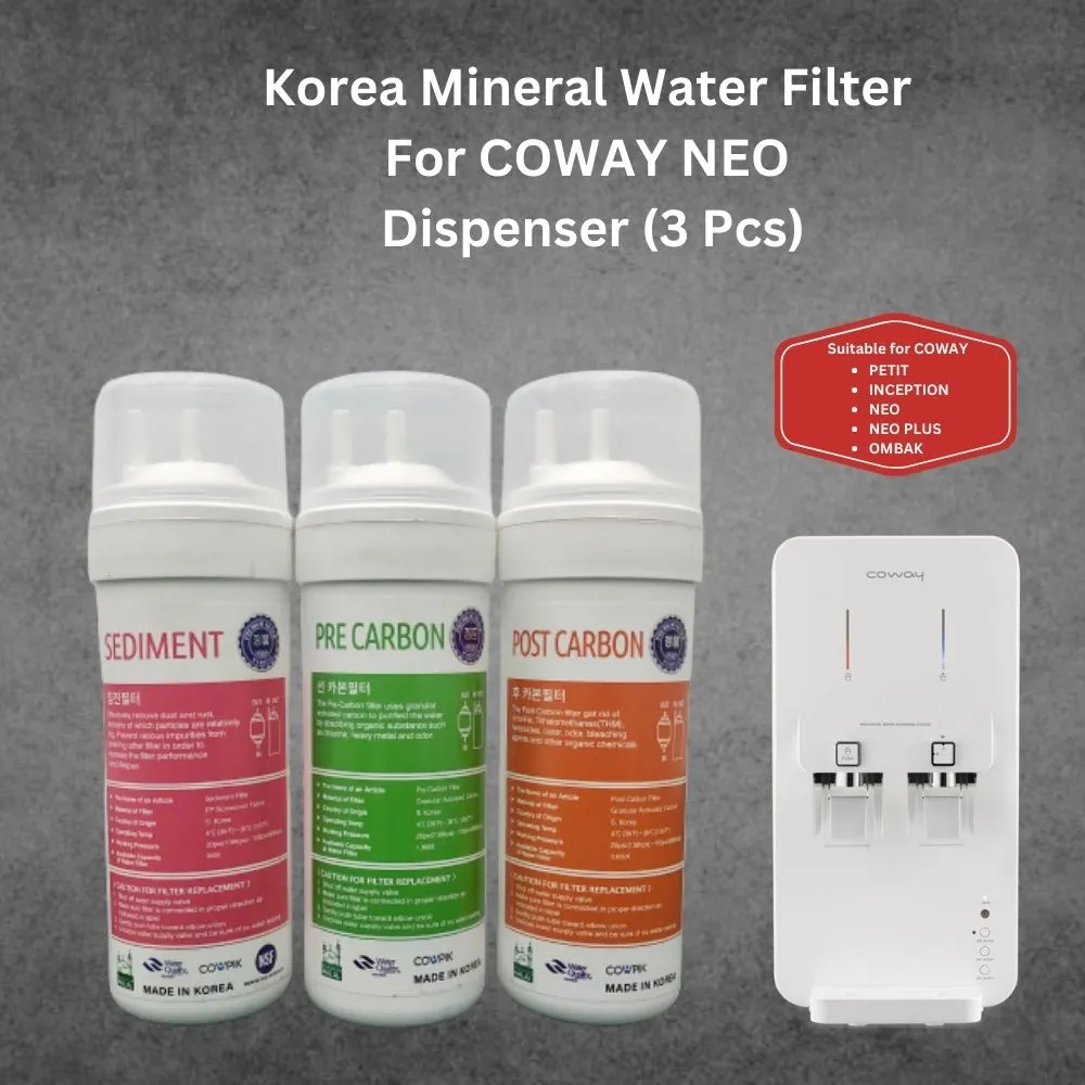 Penapis Air Mineral Korean Untuk Dispenser Coway Neo (3 Penapisan)