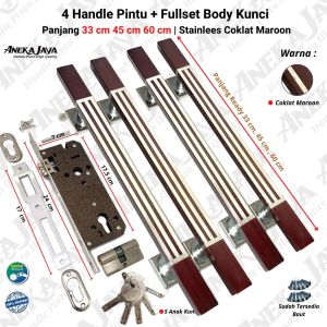 Handle Pintu Rumah 1 Set Kunci Panjang 33 cm, 45 cm & 60 cm