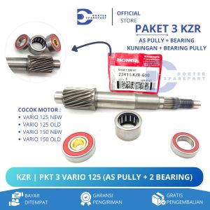 KZR PAKET 3 (HEMAT) AS PULLY + BEARING 6002 + BEARING PULLY VARIO 125 150 / LAHER / PULI / PULLEY