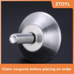 【ZTOYL】 5 chiếc chân đồ nội thất bằng thép Chân đế chống trượt chân tủ để bàn chân đế cân bằng điều chỉnh được vít M8 M10 15mm-27mm