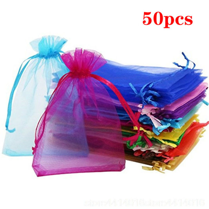 Organza Wedding Bags – Xmas Party Gift Candy Jewelry Pouches – Net Mesh – Colors - View #5