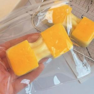 GOOD STUFF Sensory Yellow Rice Cake Squeeze Toy Relax Gift Simulated Rice Cake Squeezing Toy Venting Ball 9cm Slow Rebound Squeeze Toy Kids Toy