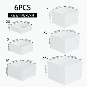 【Quick Shipping】6pcs Acrylic Buffet Riser Food Display Stands Stackable Table Dessert Cake Party Buffet Display Decorating Box 6 Different Sizes