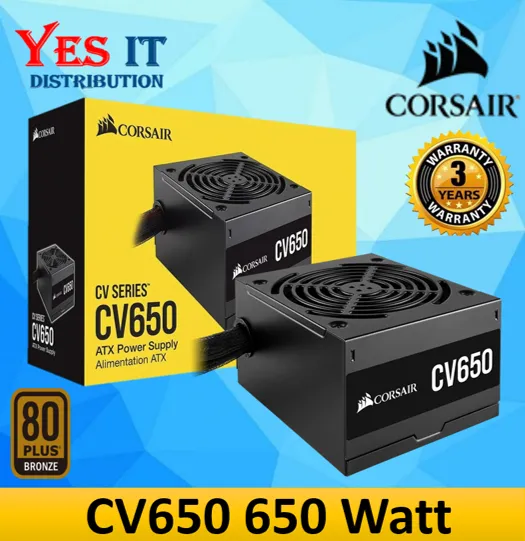 Corsair CV550 / CV750 / CX550 / CX650 / CX750 Series™80 Plus® Bronze Certified Non Modular Power Supply PSU