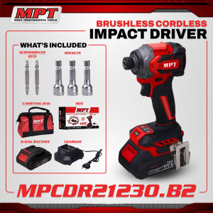 MPT MPCDR21230.B2 Brushless Cordless Impact Driver 21V Li-ion 2000mAh 1/4" Chuck Range