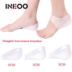 DIDI 1 Pair 6cm Invisible Height Lifting Increase Silicone Foot Socks Insoles Soft Socks Shoes Pad