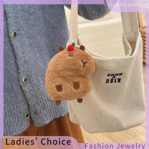 [COD] liuchuanbing Jewellery Creative Soft Stuffed Animal Capybara Plush Doll Squeak Toy Cartoon Bag Pendant Key Chain Backpack Car Bag Key Ring