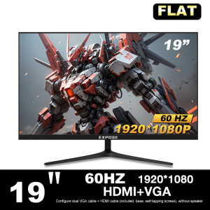 EXPOSE Gaming Monitor for PC 24 inch Curved 165Hz FHD Office Laptop Displays