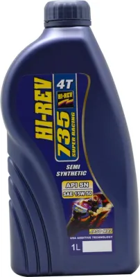 (100% ORIGINAL) HI-REV 735 4T 1 LITER SEMI SYNTHETIC API SN (SAE 15W-50) MOTORCYCLE OIL