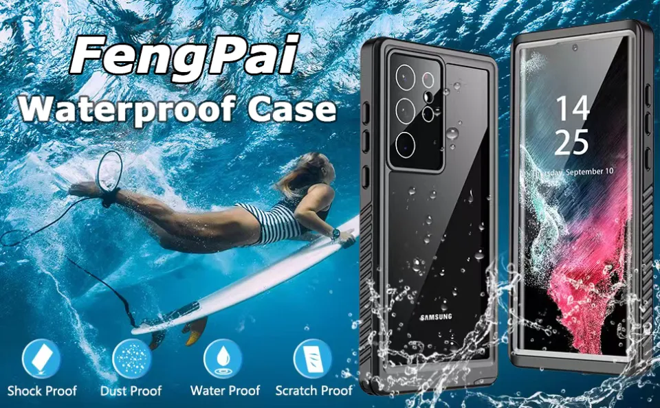 for Samsung S23 Ultra Waterproof Case with Built-in Screen