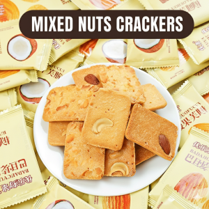 Mixed Nuts Crackers 3F Food crispy tasty healthy nut snack in Asia - Mix Rich Nut Crispy Biscuit 500g Almond Cashew Coconut Mixed Flavor Snack