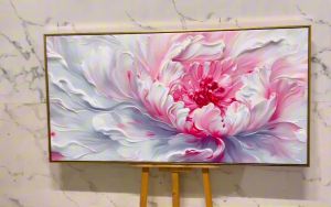 Tranh Hoa Hiện Đại 5D Tranh Hoa Lá Tranh Tráng Gương Tranh Canvas Cao Cấp Tranh Treo Tường