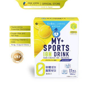 Fine Japan - electrolyte powder no sugar Athletic Functionality 0 Sugar Hydrating Drink Electrolyte beverage 6 Flavors (1 Box of 22)(Shipped from Japan)Valid for 25 months