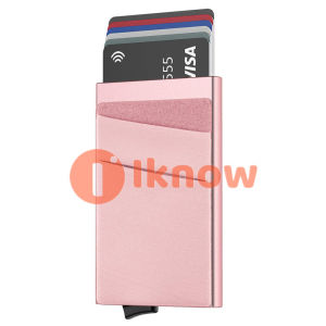 I know Rfid Credit Card Wallet With Elasticity Back Pouch Slim Pop Up Bank Metal Case Protector Aluminum ID Card Holder Pocket