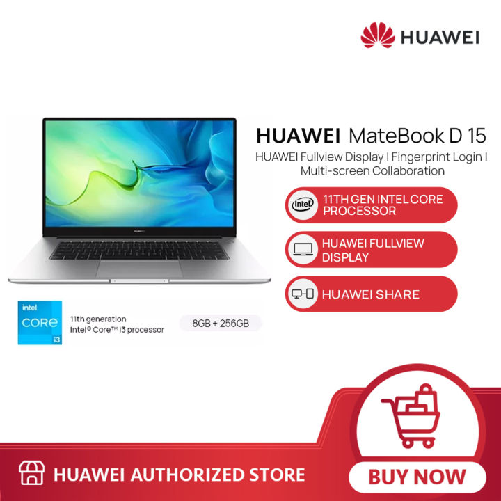 HUAWEI MateBook D 15 Laptop | Intel® Core™ i3-1115G4 | 8GB+256GB | Eye ...