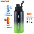AguaFlask 32oz Original Tumbler Hot And Cold Stainless Steel Insulated Vacuum Flask Sport Water Bottle. 