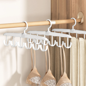 1pcs Anti Slip Multi Hook Coat Racks 360 Degree Space Saving Hangers with 6 Hooks Multifunctional Non-Slip Storage Hangers for Ties Scarves Socks