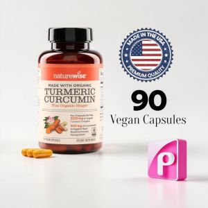 NatureWise Organic Turmeric Curcumin 2250mg 90s 180s 360s Vegetarian Capsules