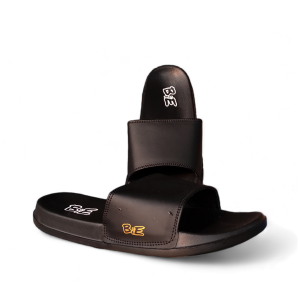 Bie - Sandal Slide Bie Sportwear Indonesia White In 1st Gen Black