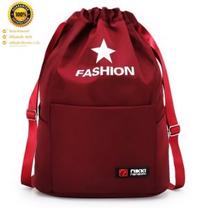 พร้อมส่ง !! กระเป๋าเป้ กระเป๋าสะพายหลัง กระเป๋าสะพายไหล่ กระเป๋าหูรูด กระเป๋าเป้ออกกำลังกาย กระเป๋ากีฬา คุณภาพดี 6 ช่อง 3 ซิป (OD812)