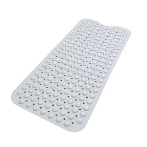 Luxurious PVC Bath Floor Mats with Suction Grips Elegant Solid Color Comfortable Shower Mats for Family Use