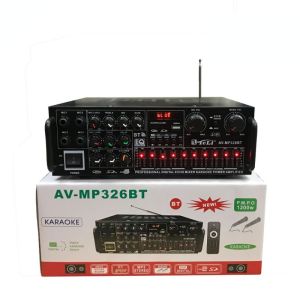 220V 3000W AV-999FM Home Stereo Audio Amplifier Bluetooth 4CH EQ Wireless with Mixer Equalizer
