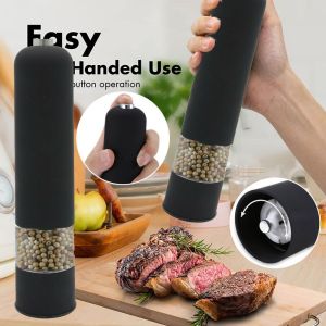 GLOBECART Automatic Stainless Steel Grinding Spice Mill Pepper Grinder Kitchen Grinder Salt Mill