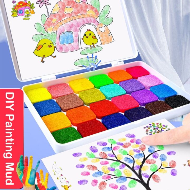 SELL CUTE Finger Drawing Fingerprint Painting Mud Clear Stamping ...